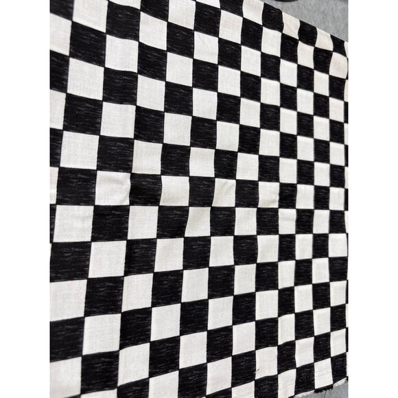 Black & White Checkerboard Fabric Cotton Quilting Craft Material Fat Quarter 18x - Picture 5 of 6
